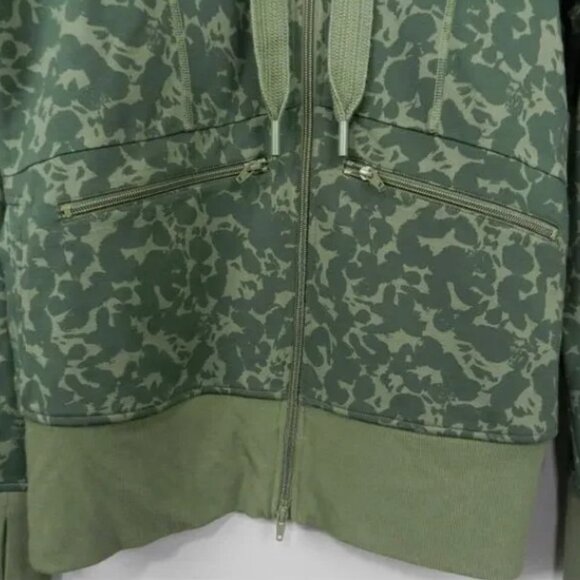 Cabi Marathon Camouflage Hoodie Jacket Green‎ Size M Style 6030 Full Zip Knit - Picture 4 of 5